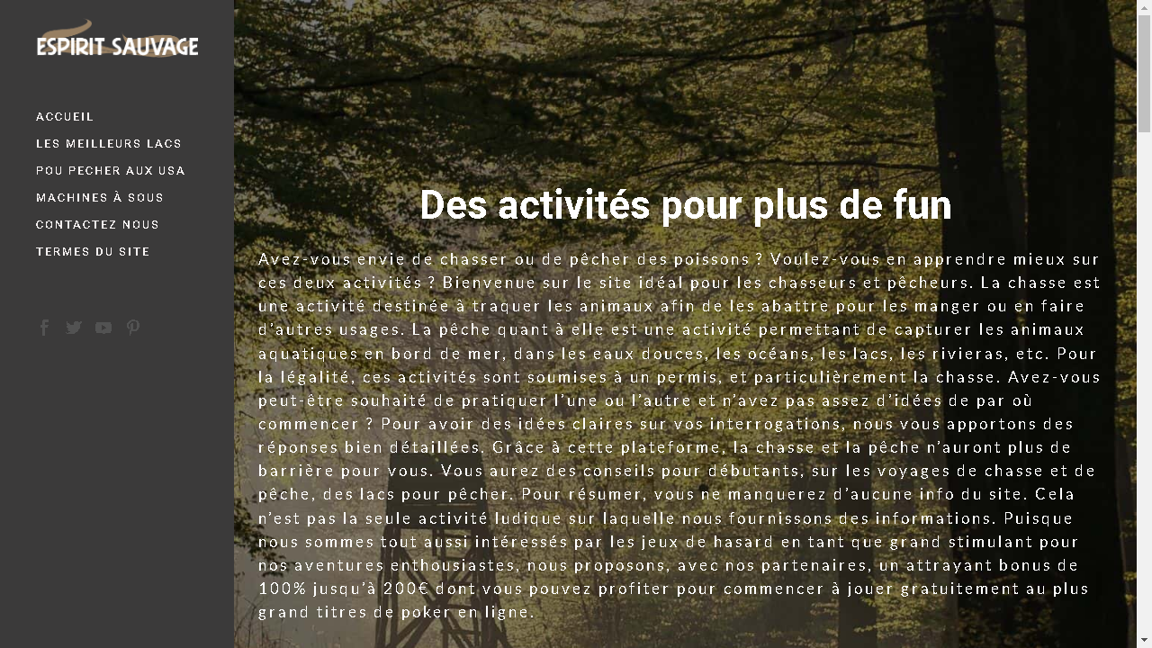 Capture d'écran de http://www.espritsauvage.fr/